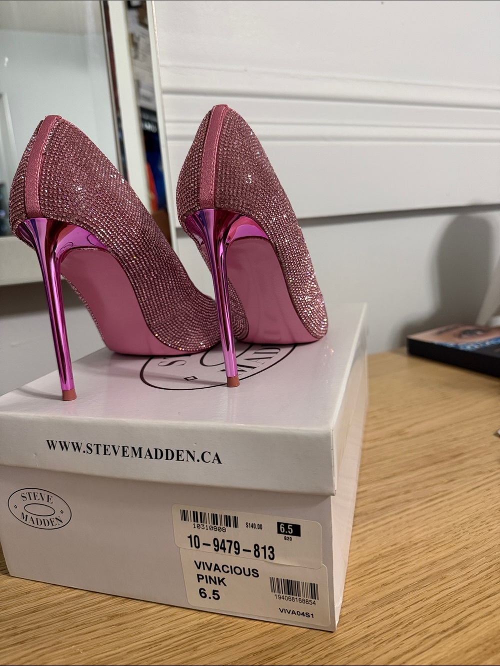Steve Madden Vivacious Sparkling Pink Pointed Pumps - Picture 3 of 4